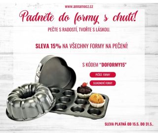 Sleva, která vám upeče radost! 🧁 Všechny pečící formy, i ty silikonové, teď koupíte o 15% levněji. Stačí při nákupu zadat...
